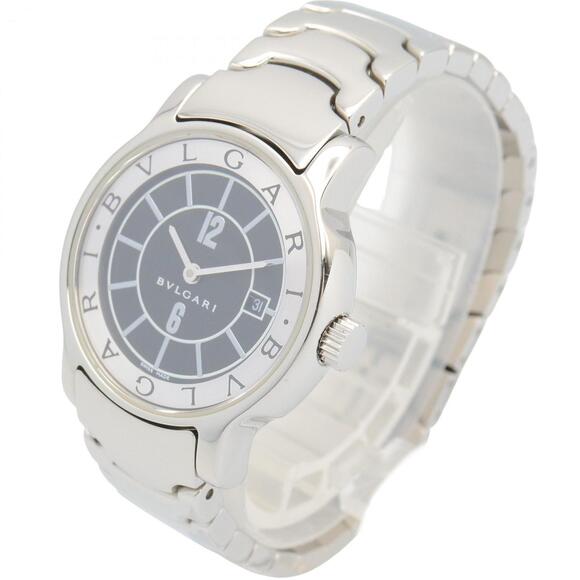 BVLGARI Solotempo Stainless Steel Watch for Women, Black, ST29S - Picture 2 of 12